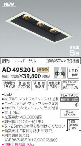 �������߾��� KOIZUMI �ⵤ̩������饤�� AD49520L �ᥤ��̿�