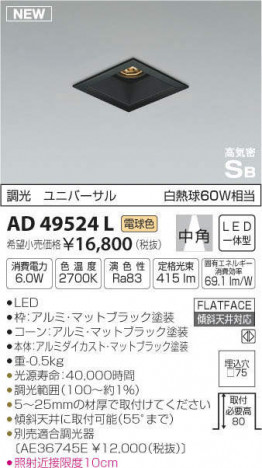 �������߾��� KOIZUMI �ⵤ̩������饤�� AD49524L �ᥤ��̿�