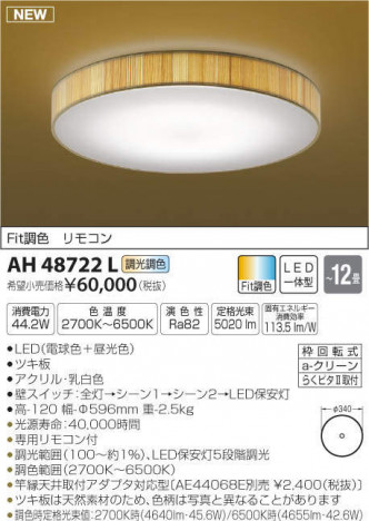 �������߾��� KOIZUMI ����������� AH48722L �ᥤ��̿�