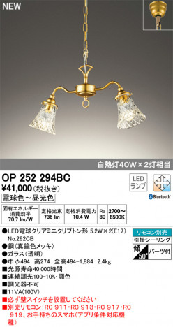 ODELIC �����ǥ�å� �ڥ����ȥ饤�� OP252294BC �ᥤ��̿�