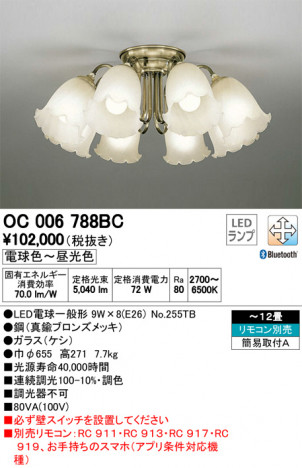 ODELIC �����ǥ�å� �����ǥꥢ OC006788BC �ᥤ��̿�