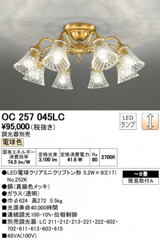 ODELIC �����ǥ�å� �����ǥꥢ OC257045LC �ᥤ��̿�