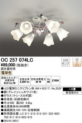 ODELIC ǥå ǥꥢ OC257074LC ᥤ̿