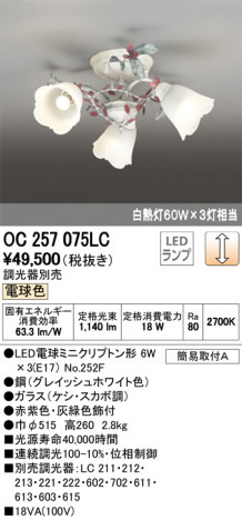 ODELIC ǥå ǥꥢ OC257075LC ᥤ̿
