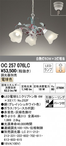 ODELIC �����ǥ�å� �����ǥꥢ OC257076LC �ᥤ��̿�