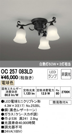 ODELIC �����ǥ�å� �����ǥꥢ OC257083LD �ᥤ��̿�