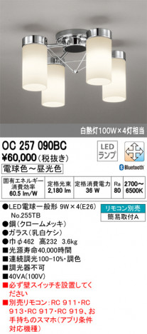 ODELIC �����ǥ�å� �����ǥꥢ OC257090BC �ᥤ��̿�