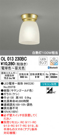 ODELIC �����ǥ�å� ����������󥰥饤�� OL013230BC �ᥤ��̿�