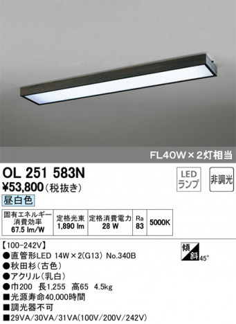 ODELIC �����ǥ�å� ������󥰥饤�� OL251583N �ᥤ��̿�