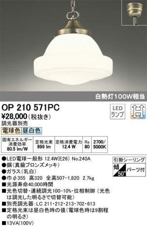 ODELIC �����ǥ�å� �ڥ����ȥ饤�� OP210571PC �ᥤ��̿�