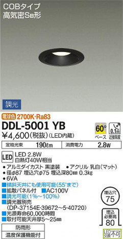 ���ʼ̿� | DAIKO ����ŵ� ������饤��(��������) DDL-5001YB