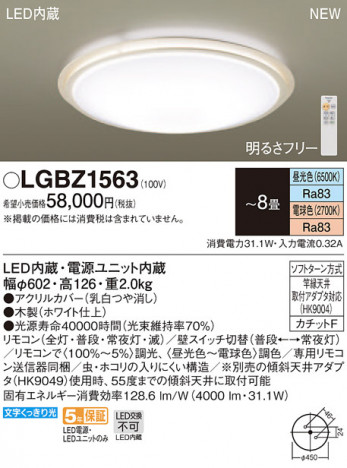 Panasonic LED ������󥰥饤�� LGBZ1563 �ᥤ��̿�