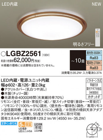 Panasonic LED ������󥰥饤�� LGBZ2561 �ᥤ��̿�