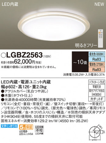 Panasonic LED ������󥰥饤�� LGBZ2563 �ᥤ��̿�