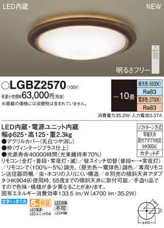 Panasonic LED 󥰥饤 LGBZ2570 ᥤ̿