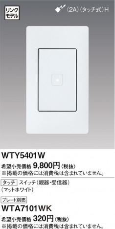 Panasonic ���ɥХ󥹥��å��ӣ׿ƴ������ʥޥåȥۥ磻�ȡ� WTY5401W �ᥤ��̿�