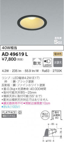 KOIZUMI �������߾��� �ⵤ̩������饤�� AD49619L �ᥤ��̿�