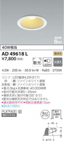 KOIZUMI �������߾��� �ⵤ̩������饤�� AD49618L �ᥤ��̿�