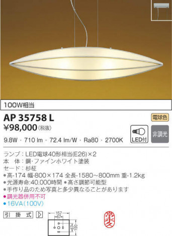 KOIZUMI �������߾��� �����ڥ����� AP35758L �ᥤ��̿�