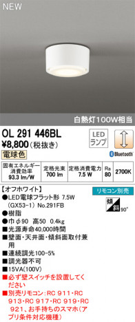 ODELIC �����ǥ�å� ����������󥰥饤�� OL291446BL �ᥤ��̿�