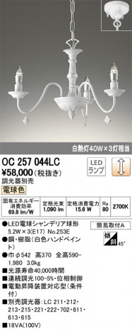 ODELIC �����ǥ�å� �����ǥꥢ OC257044LC �ᥤ��̿�