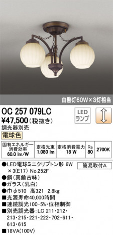 ODELIC �����ǥ�å� �����ǥꥢ OC257079LC �ᥤ��̿�