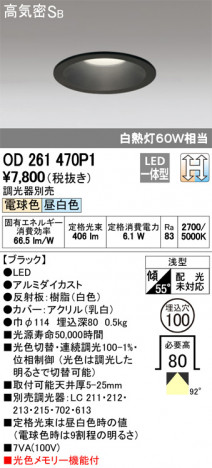 ODELIC �����ǥ�å� ������饤�� OD261470P1 �ᥤ��̿�