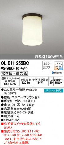 ODELIC �����ǥ�å� ����������󥰥饤�� OL011255BC �ᥤ��̿�