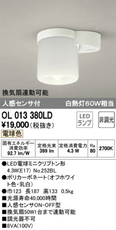 ODELIC ǥå 󥰥饤 OL013380LD ᥤ̿