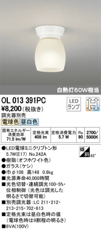 ODELIC �����ǥ�å� ����������󥰥饤�� OL013391PC �ᥤ��̿�