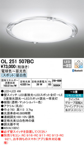 ODELIC �����ǥ�å� ������󥰥饤�� OL251507BC �ᥤ��̿�