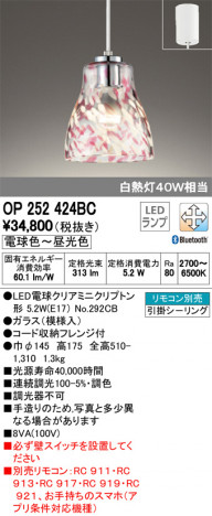 ODELIC �����ǥ�å� �ڥ����ȥ饤�� OP252424BC �ᥤ��̿�