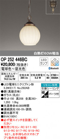 ODELIC �����ǥ�å� �ڥ����ȥ饤�� OP252446BC �ᥤ��̿�