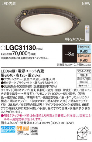 Panasonic ������󥰥饤�� LGC31130 �ᥤ��̿�