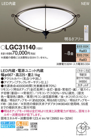 Panasonic ������󥰥饤�� LGC31140 �ᥤ��̿�