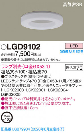 Panasonic ������饤�� LGD9102 �ᥤ��̿�