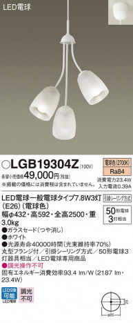 Panasonic �����ǥꥢ LGB19304Z �ᥤ��̿�