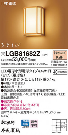 Panasonic ֥饱å LGB81682Z ᥤ̿