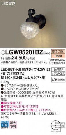 Panasonic �������ƥꥢ�饤�� LGW85201BZ �ᥤ��̿�