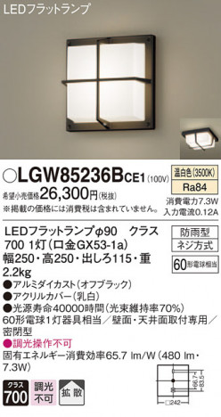 Panasonic �������ƥꥢ�饤�� LGW85236BCE1 �ᥤ��̿�