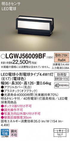 Panasonic �������ƥꥢ�饤�� LGWJ56009BF �ᥤ��̿�