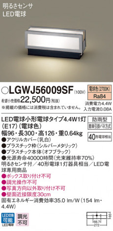 Panasonic �������ƥꥢ�饤�� LGWJ56009SF �ᥤ��̿�
