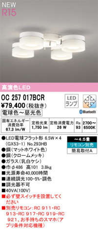 ODELIC ǥå ǥꥢ OC257017BCR ᥤ̿