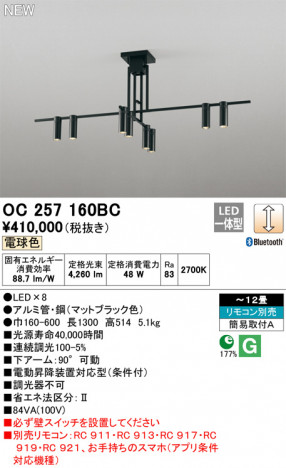 ODELIC �����ǥ�å� �����ǥꥢ OC257160BC �ᥤ��̿�