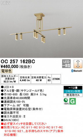 ODELIC �����ǥ�å� �����ǥꥢ OC257162BC �ᥤ��̿�