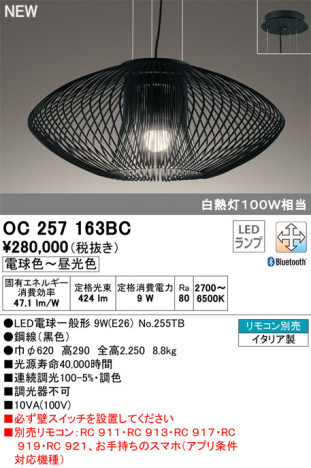 ODELIC �����ǥ�å� �ڥ����ȥ饤�� OC257163BC �ᥤ��̿�