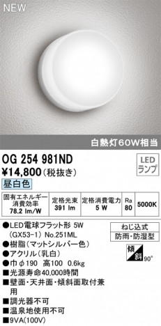 ODELIC �����ǥ�å� �������ƥꥢ�饤�� OG254981ND �ᥤ��̿�