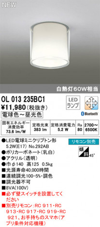 ODELIC �����ǥ�å� ����������󥰥饤�� OL013235BC1 �ᥤ��̿�