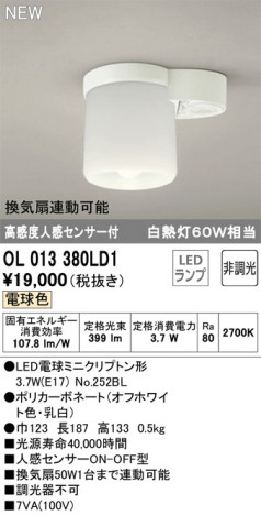 ODELIC �����ǥ�å� ����������󥰥饤�� OL013380LD1 �ᥤ��̿�