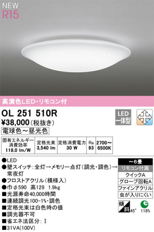 ODELIC �����ǥ�å� ������󥰥饤�� OL251510R �ᥤ��̿�